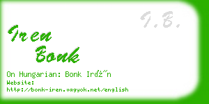 iren bonk business card